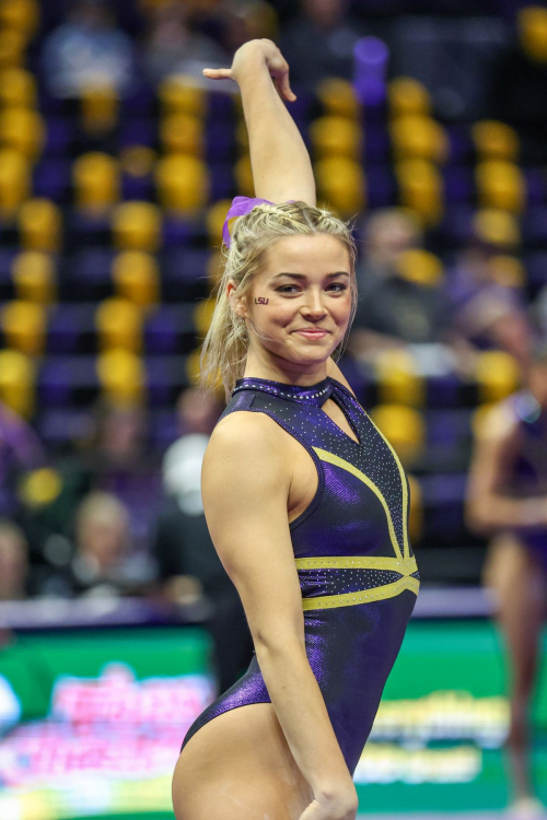 Olivia Dunne at Alabama vs LSU Gymnastics Meet Baton Rouge, March 2024