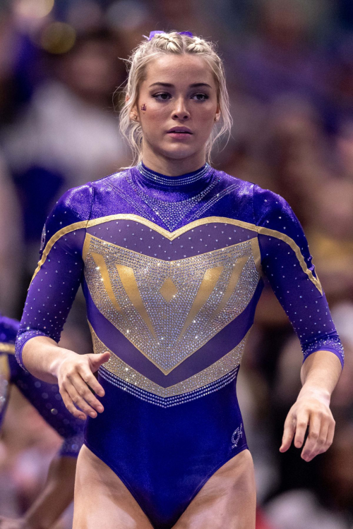 Olivia Dunne at NCAA Gymnastics SEC Championships in New Orleans, March 2024