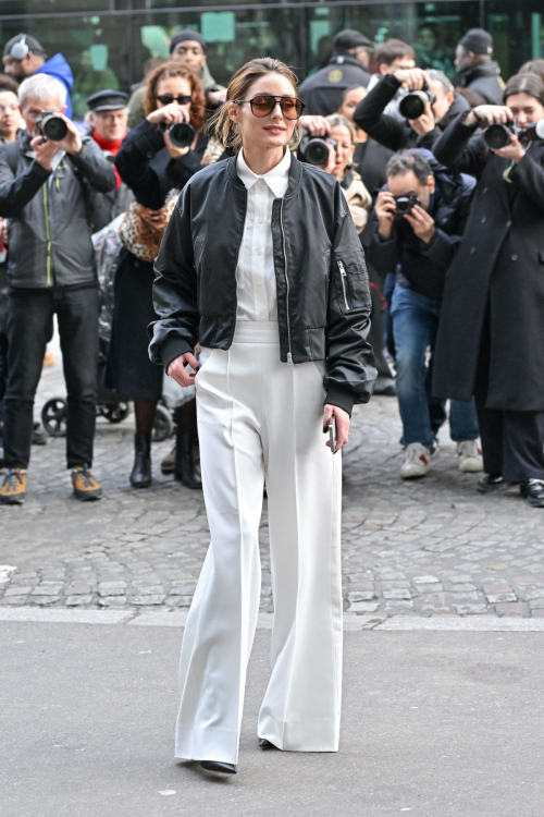 Olivia Palermo Arrives at Nina Ricci Show at Paris Fashion Week, March 2024