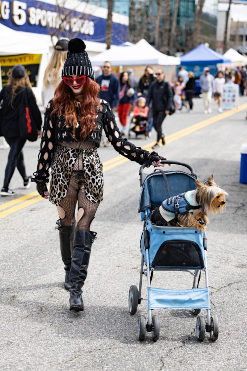 Phoebe Price Takes Her Dog for a Sunday Stroll Studio City, March 2024 3