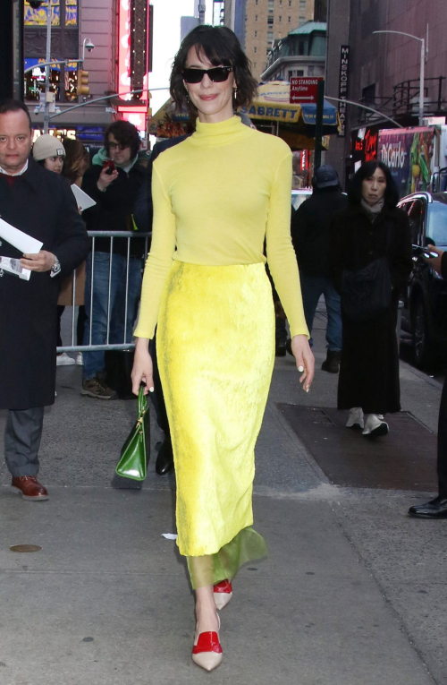 Rebecca Hall Arrives at Good Morning America in New York, March 2024 1