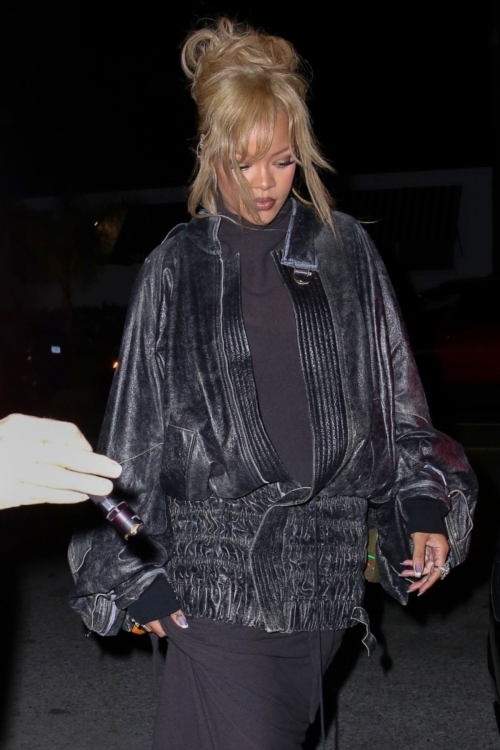 Rihanna Arrives at a Charity Event at Little Door in West Hollywood, March 2024