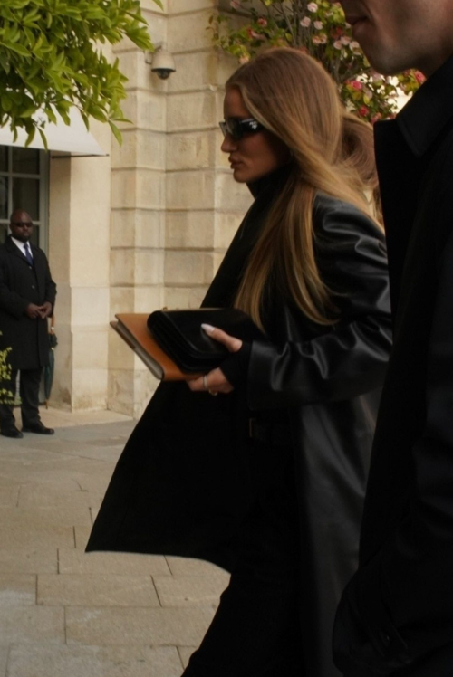 Rosie Huntington-Whiteley at Her Hotel in Paris, March 2024