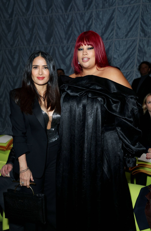 Salma Hayek at Alexander McQueen AW24 Show at Paris Fashion Week, March 2024 1