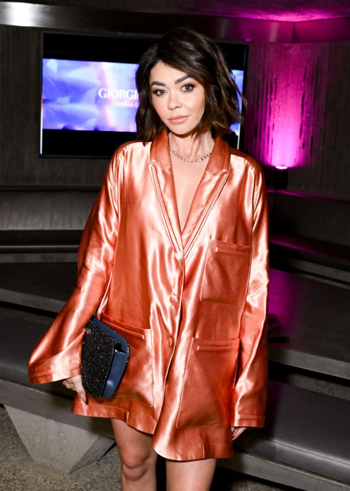 Sarah Hyland at Giorgio Armani Prisma Glass Launch Party in Beverly Hills, March 2024