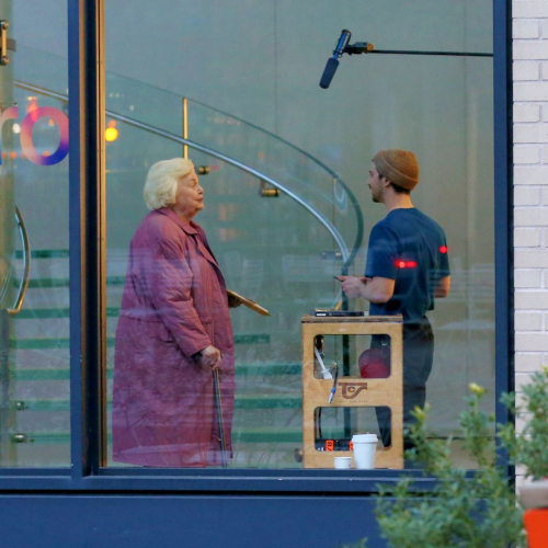 Scarlett Johansson Directing at Apple Store for Eleanor the Great New York, March 2024 2