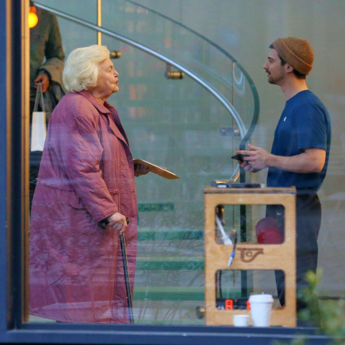 Scarlett Johansson Directing at Apple Store for Eleanor the Great New York, March 2024 3