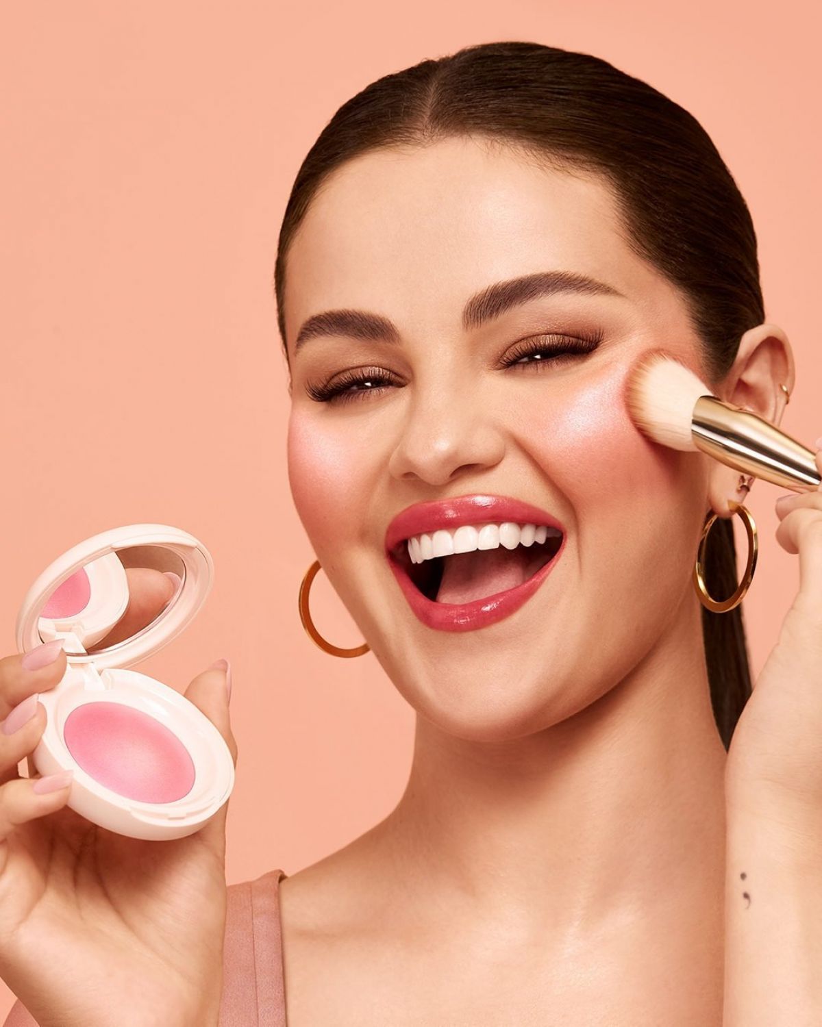 Selena Gomez for Rare Beauty Soft Pinch Luminous Powder Blush Campaign, 2024