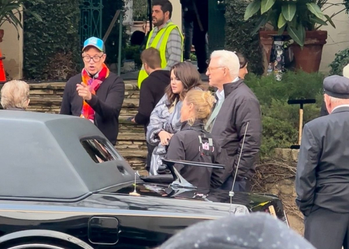 Selena Gomez Steve Martin and Martin Short on Set of Only Murders Los Angeles, March 2024 3