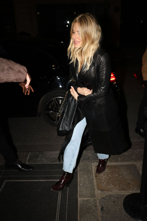 Sienna Miller Leaves Caviar Kaspia in Paris, March 2024 5