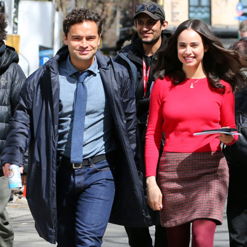 Sofia Carson on Set of The Life List with Sebastian De Souza New York, March 2024