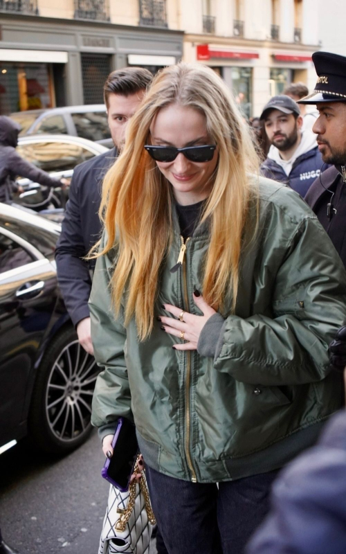 Sophie Turner Arriving at Hotel Paris Fashion Week, March 2024 3