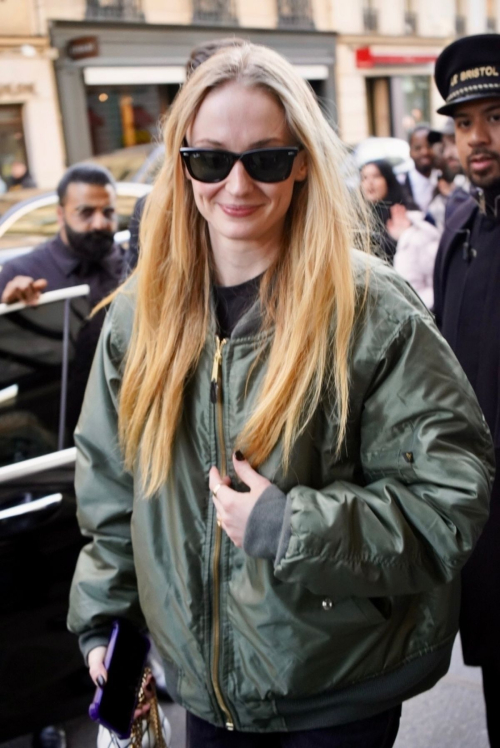 Sophie Turner Arriving at Hotel Paris Fashion Week, March 2024 5