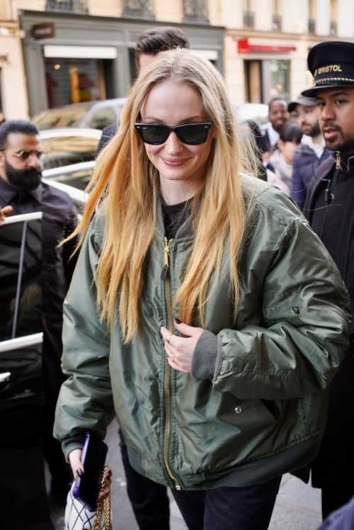 Sophie Turner Arriving at Hotel Paris Fashion Week, March 2024 6