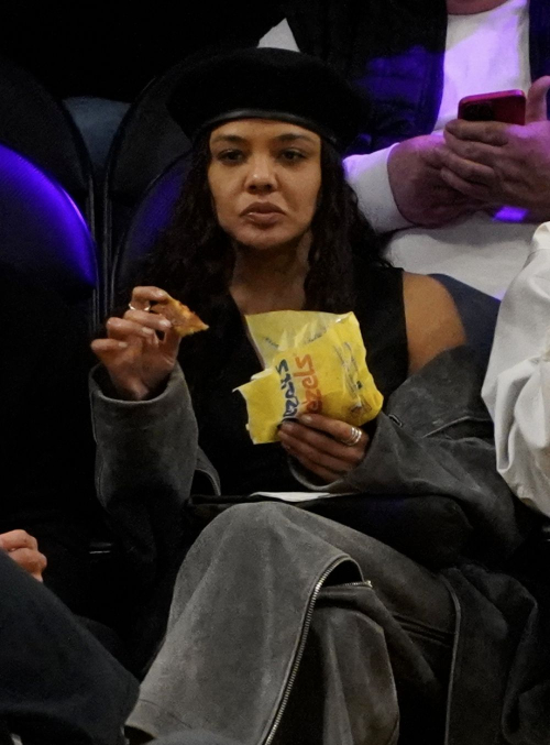 Tessa Thompson at LA Lakers vs Sacramento Kings Game, March 2024 2