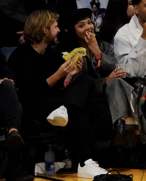 Tessa Thompson at LA Lakers vs Sacramento Kings Game, March 2024 4