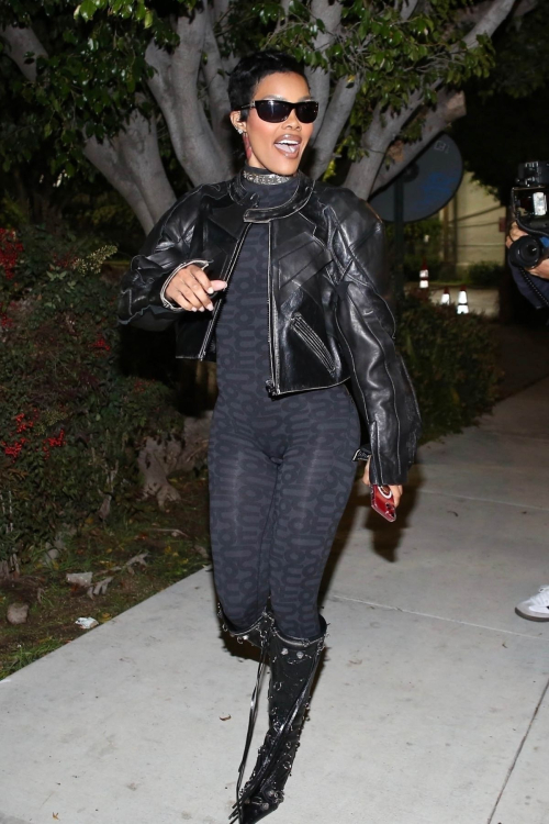 Teyana Taylor Arrives at Birdstreet Club in West Hollywood, March 2024