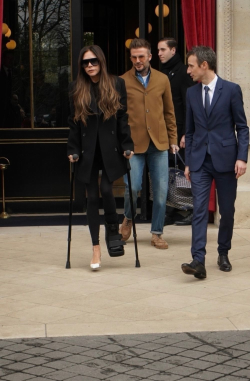 Victoria Beckham and Family Leaving Hotel Paris, March 2024 3