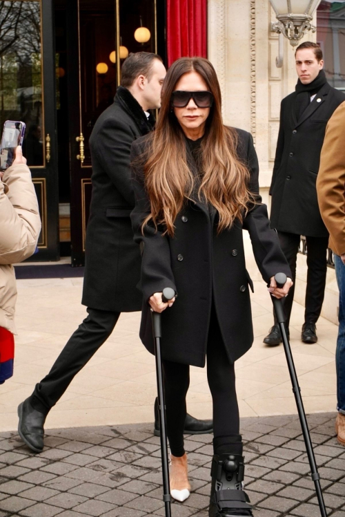 Victoria Beckham and Family Leaving Hotel Paris, March 2024 4