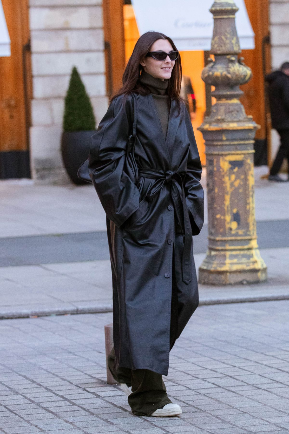 Vittoria Ceretti Leaving Schiaparelli Fitting Paris, February 2024