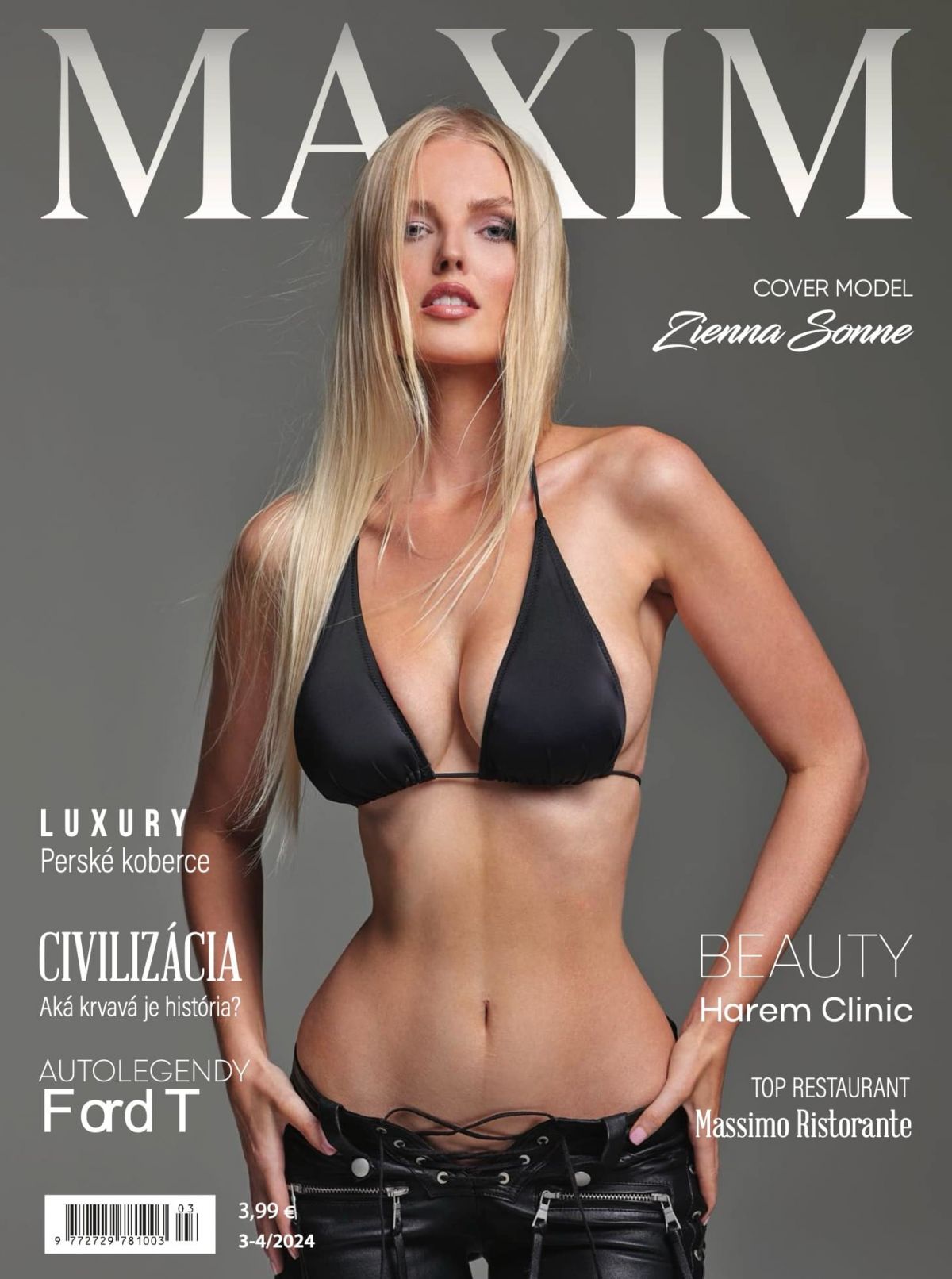 Zienna Sonne for Maxim Slovakia, March-April 2024