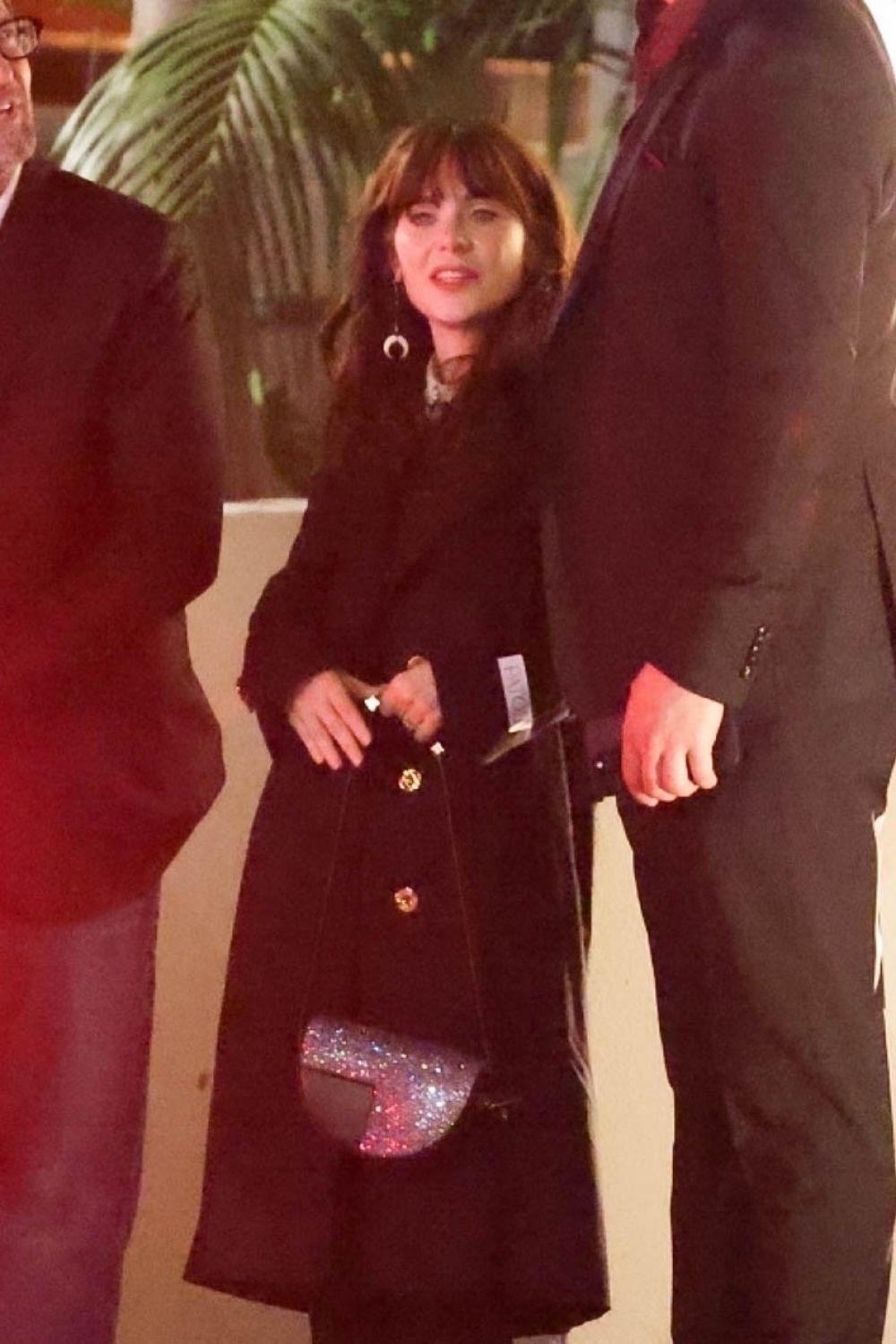 Zooey Deschanel and Jonathan Scott Leave Oscars Pre-Party, March 2024