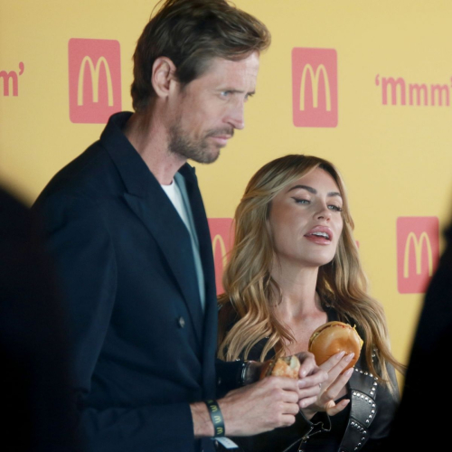 Abigail Abbey Clancy and Peter Crouch at McDonald