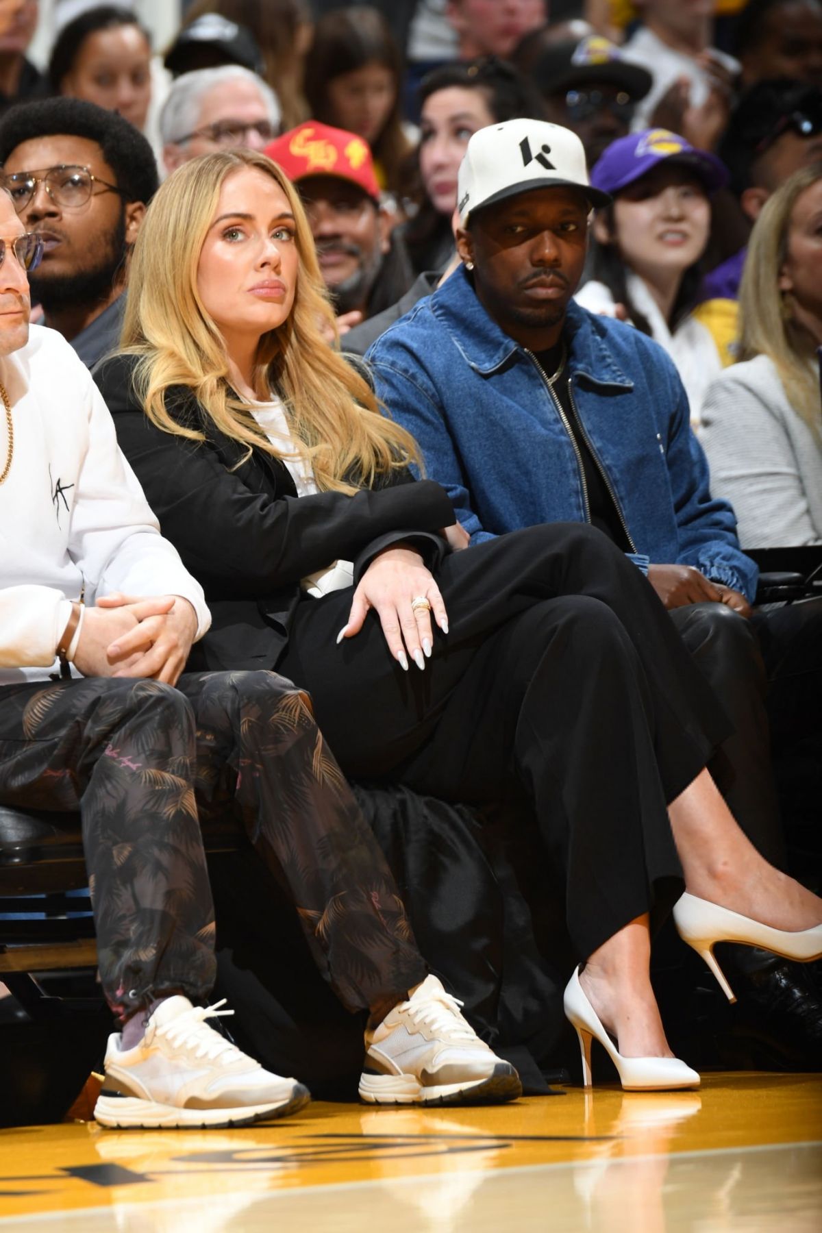 Adele and Rich Paul at LA Lakers Playoffs Game in Los Angeles