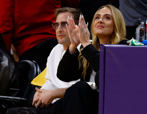 Adele and Rich Paul at LA Lakers Playoffs Game in Los Angeles 1