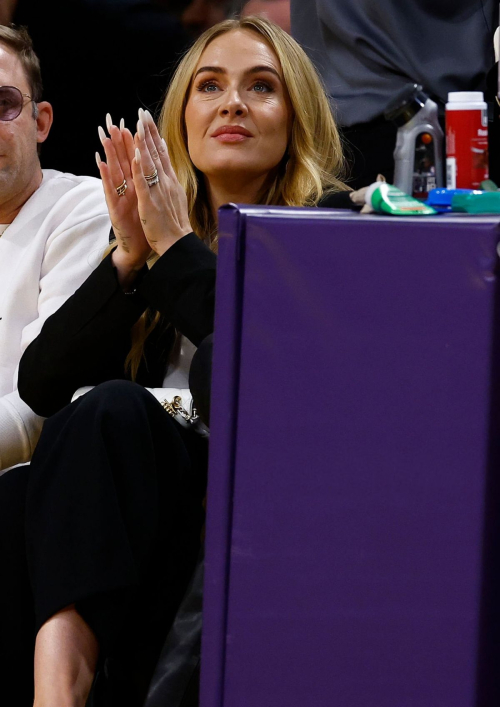 Adele and Rich Paul at LA Lakers Playoffs Game in Los Angeles 2