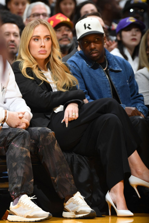 Adele and Rich Paul at LA Lakers Playoffs Game in Los Angeles 6