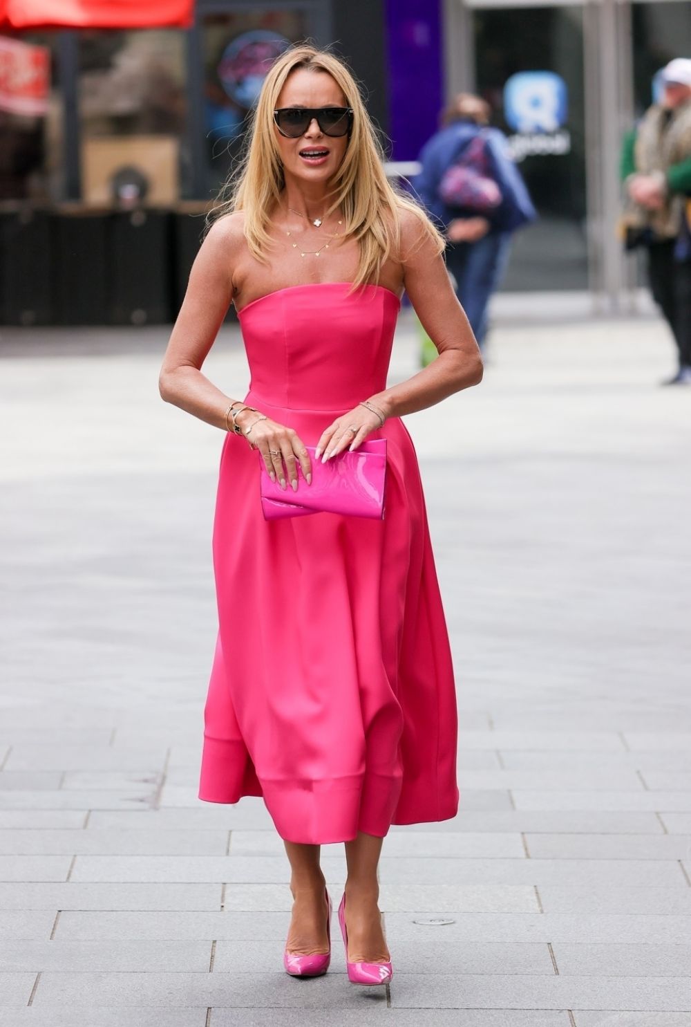 Amanda Holden Arrives at Heart Radio in London