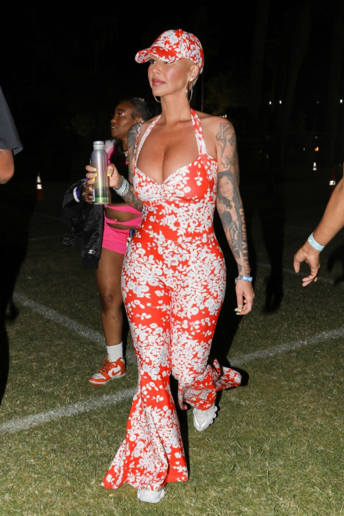 Amber Rose Enjoys Night Out at Coachella