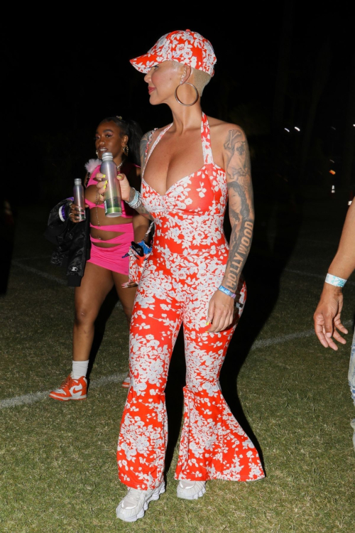 Amber Rose Enjoys Night Out at Coachella 1