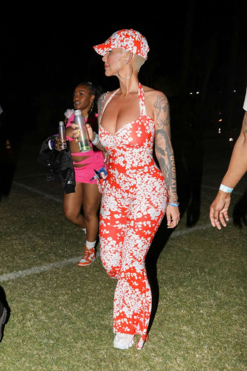 Amber Rose Enjoys Night Out at Coachella 2