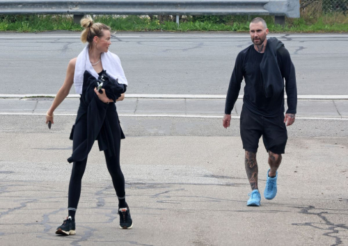 Behati Prinsloo and Adam Levine After Workout in Santa Barbara 1