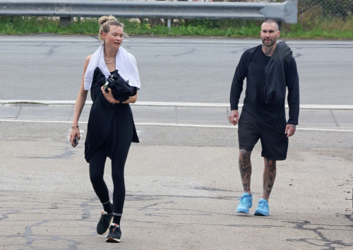 Behati Prinsloo and Adam Levine After Workout in Santa Barbara 6