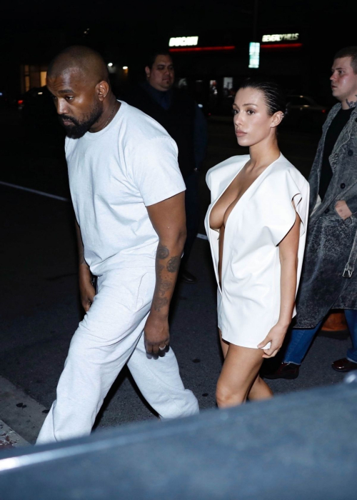 Bianca Censori and Kanye West Leaving Ty Dolla Sign Birthday Party