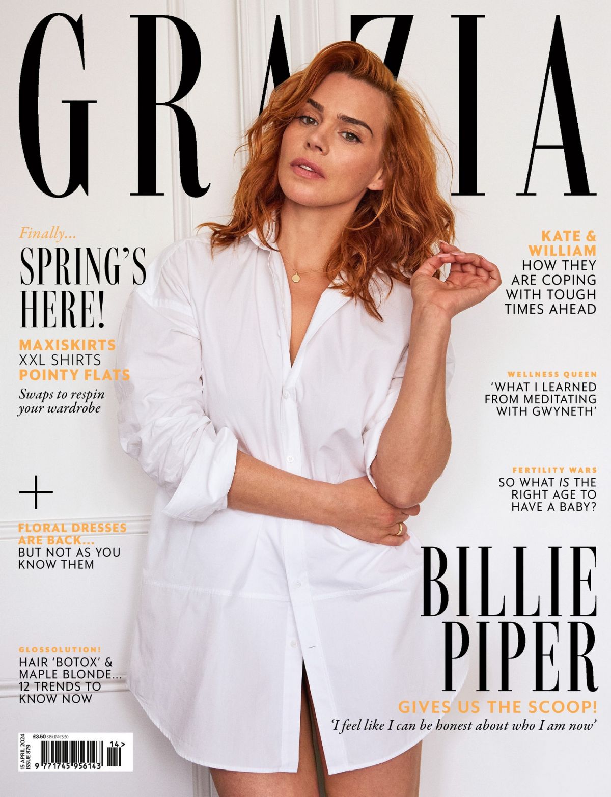 Billie Piper for Grazia UK April 2024