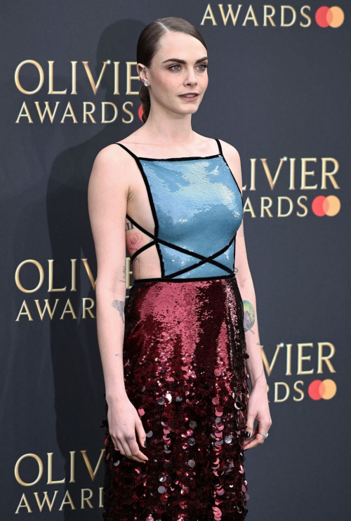 Cara Delevingne at Olivier Awards in London