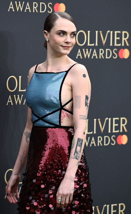 Cara Delevingne at Olivier Awards in London 2