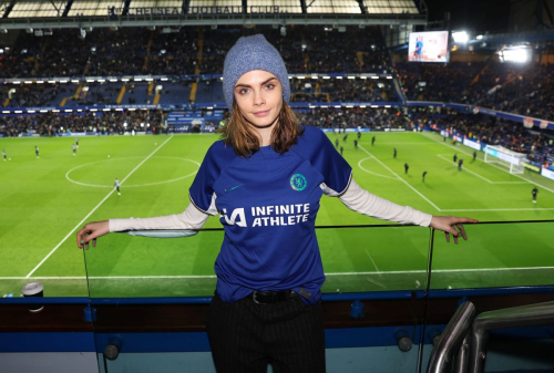 Cara Delevingne Spotted at Stamford Bridge in London