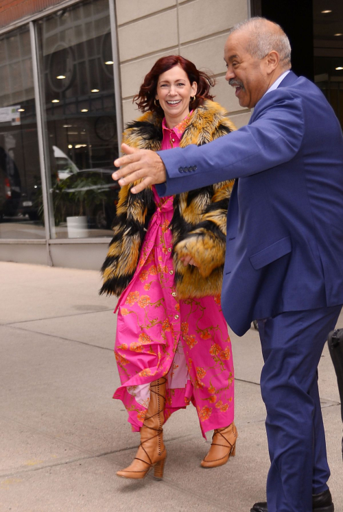 Carrie Preston Leaves CBS Studios in New York 1