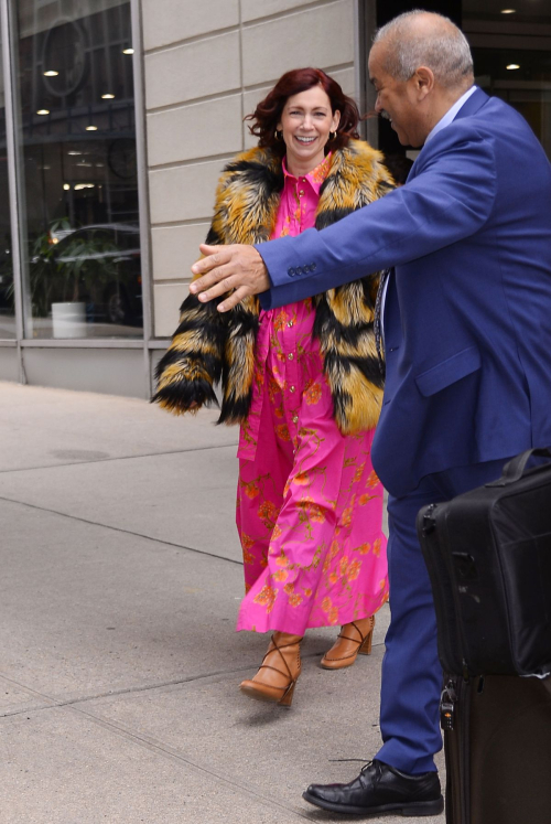 Carrie Preston Leaves CBS Studios in New York 5