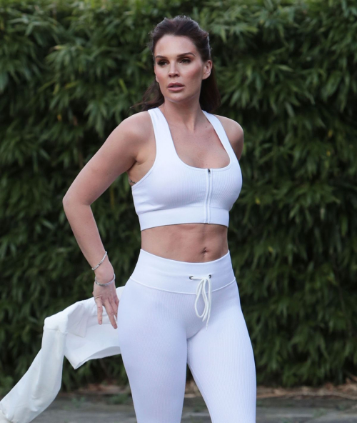 Danielle Lloyd Exercising in a Park in Birmingham 6