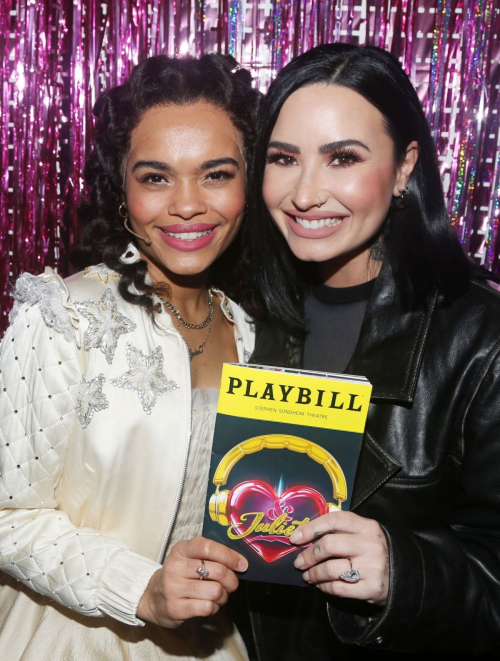 Demi Lovato Visits & Juliet Cast on Broadway in New York 4