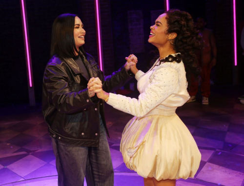 Demi Lovato Visits & Juliet Cast on Broadway in New York 5