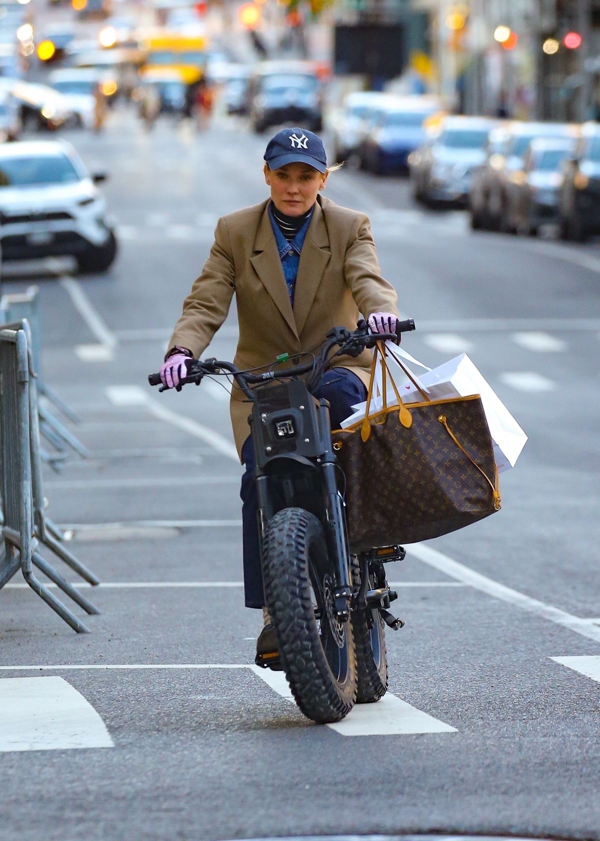 Diane Kruger Rides Electric Bike in New York