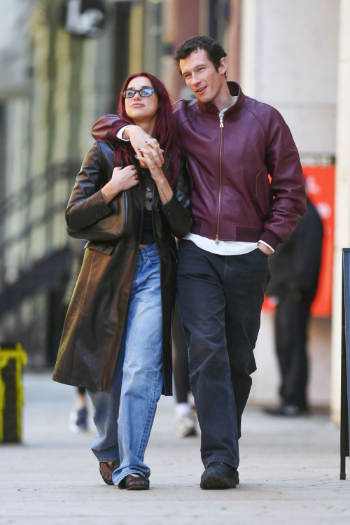 Dua Lipa and Callum Turner Out for Lunch at Il Buco in New York 6