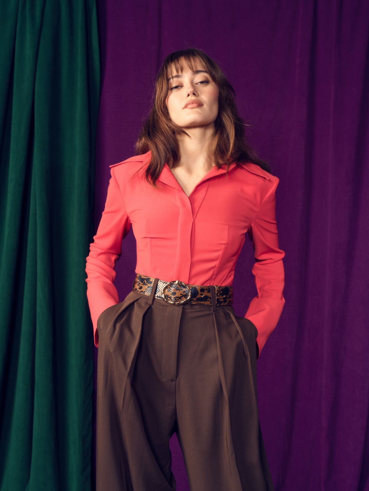 Ella Purnell at Contenders Television Portrait Studio April 2024